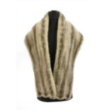 A silver mink fur stole,