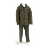 A Harkila gentleman's green hooded sporting jacket,