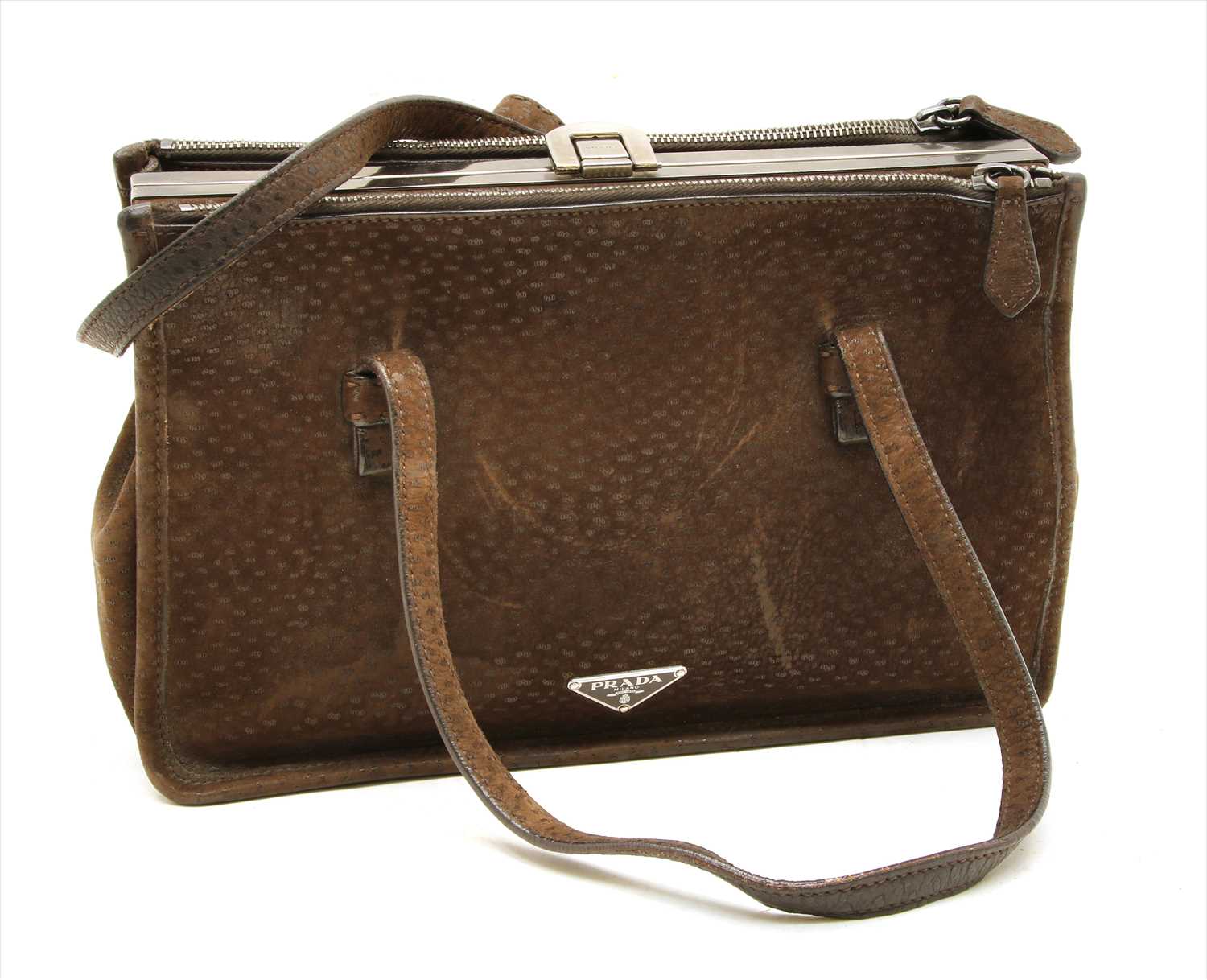 A Prada semitracolla brown suede bag - Image 2 of 2
