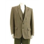 An Alexander James gentleman's single breasted jacket and waistcoat