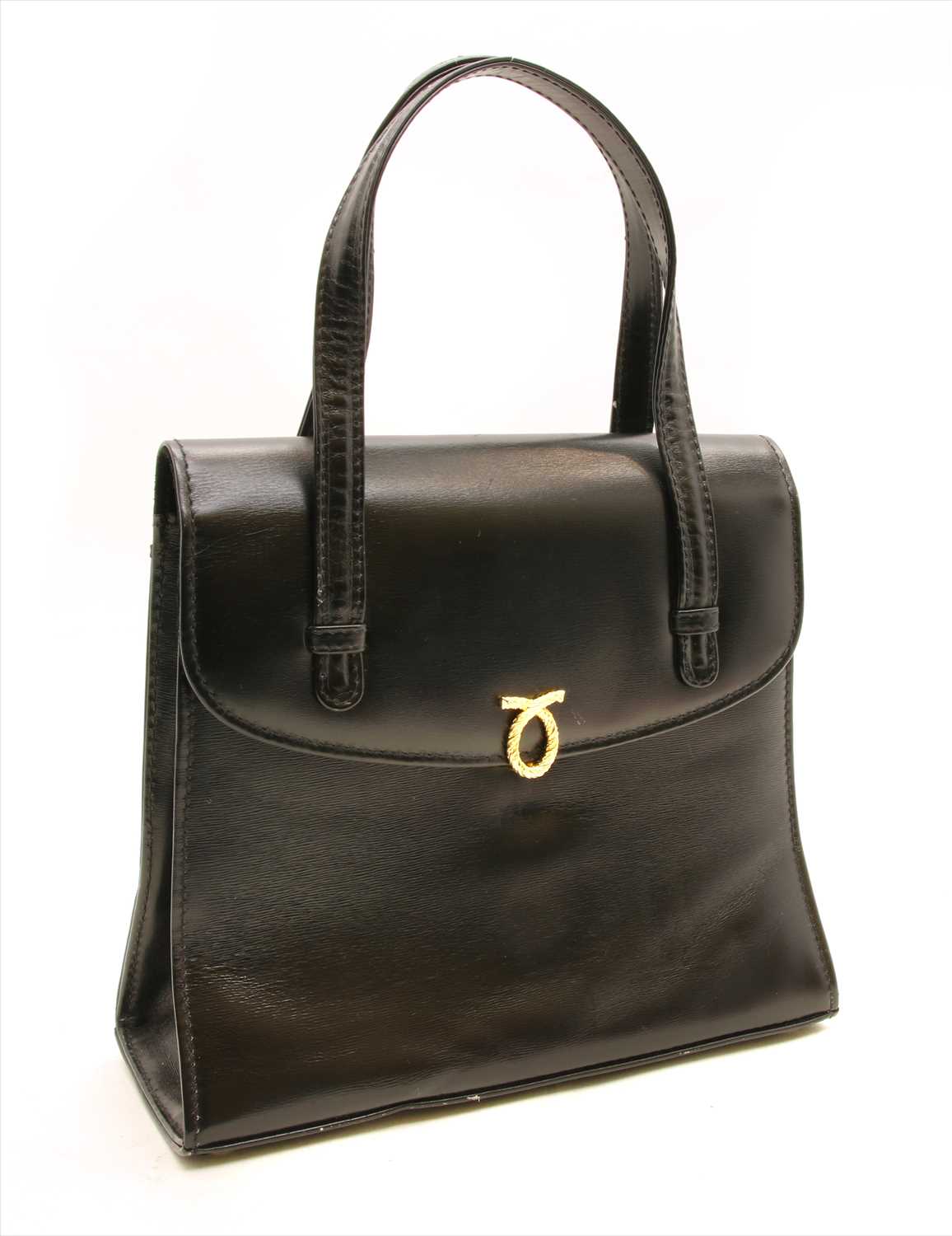 A Launer black leather handbag