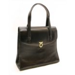A Launer black leather handbag