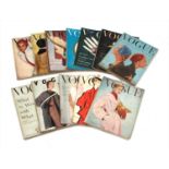 A collection of Vogue magazines, 1951-1956