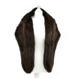 A brown squirrel fur stole