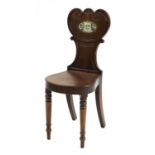 A Victorian mahogany hall chair