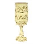 An ivory hunting goblet,