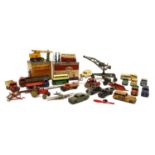 A quantity of tin plate toys,