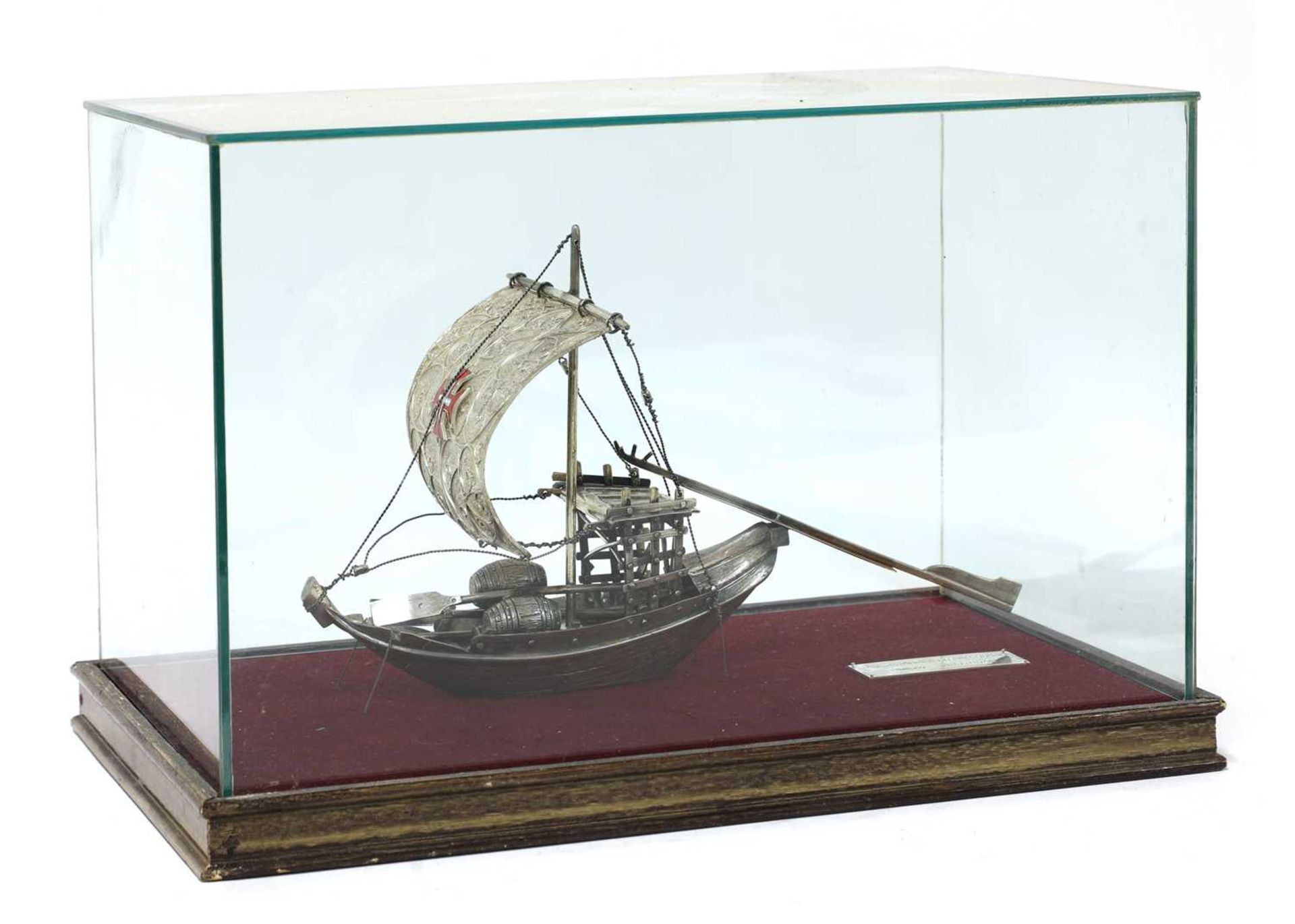 Two Portuguese white metal ship models, - Image 2 of 6