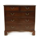 A George III mahogany chest of drawers,