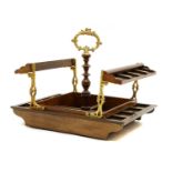 A 19th century rosewood sewing stand, with gilt brass mounts
