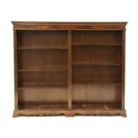 A modern mahogany bookcase,