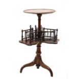 A Victorian walnut book table,