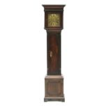 A diminutive George III oak longcase clock
