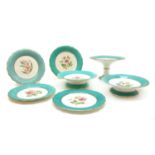 An early 20th century painted dessert service,