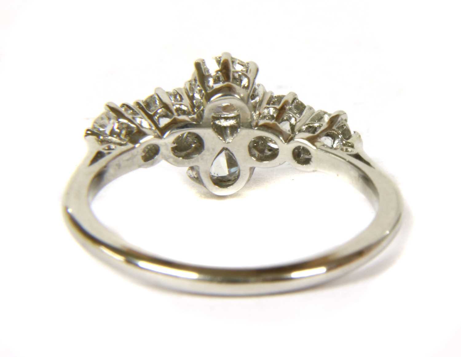 A platinum diamond quatrefoil cluster ring, - Image 3 of 3