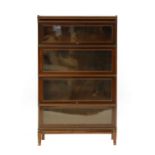 A Globe Wernicke four tier glazed bookcase,