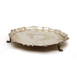 A silver salver,