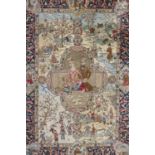 A pictorial Eastern rug,