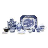 A collection of Chinese and Japanese blue and white ceramics