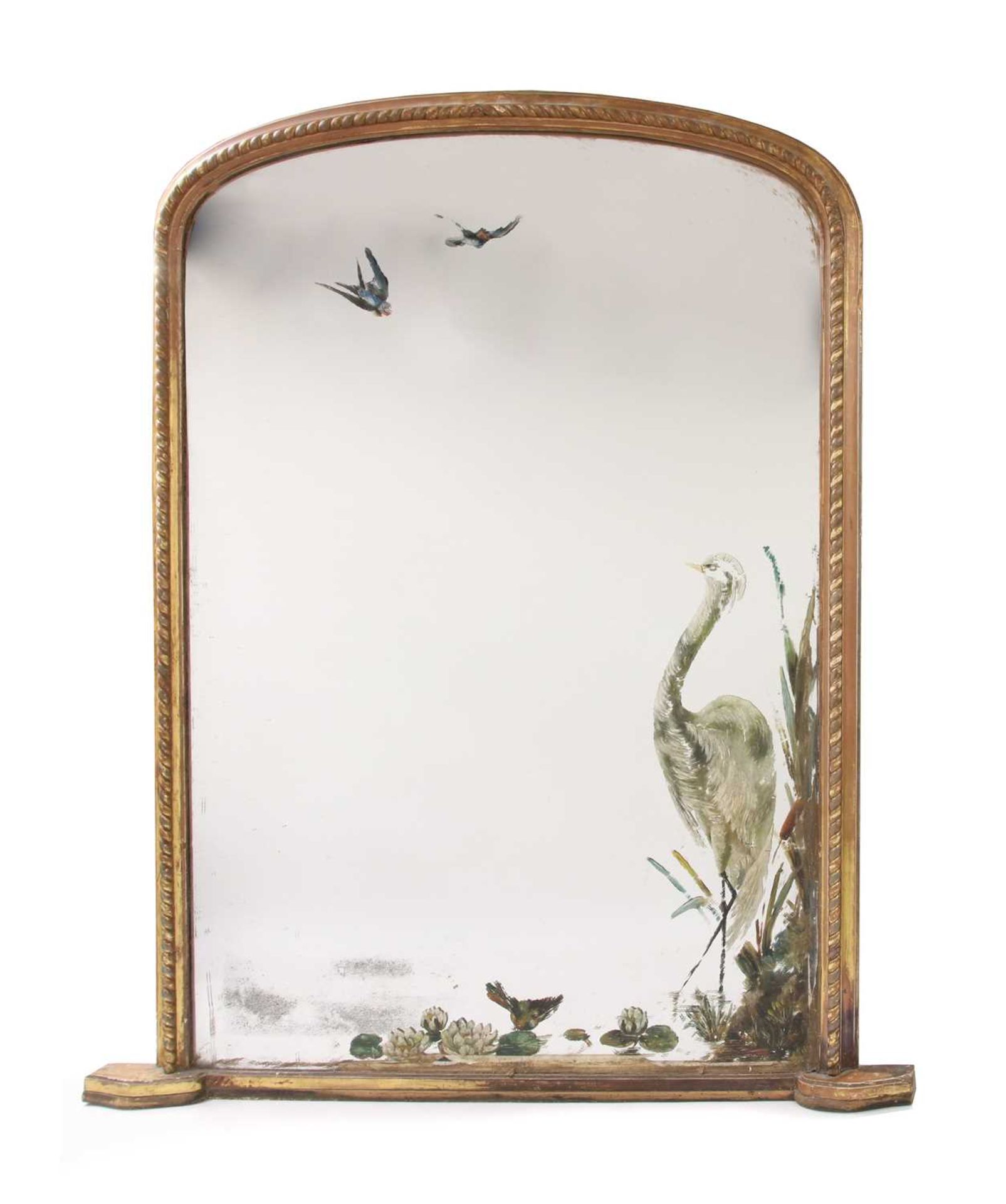 A large arched top mirror,