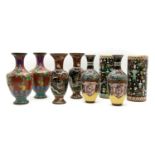 A collection of Chinese and Japanese cloisonné,