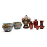 A collection of Chinese and Japanese cloisonné,