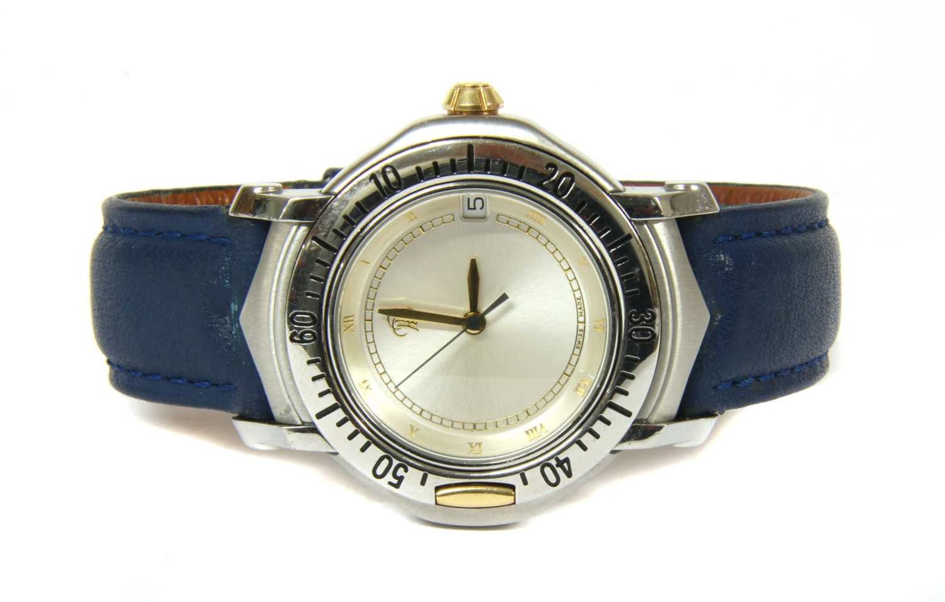 A mid-size stainless steel René Boivin Solstice strap watch,