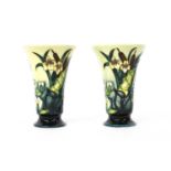 A pair of modern Moorcroft 'Lamia' pattern vases,