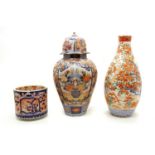 A collection of three Japanese ceramic items