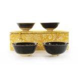 Four Chinese jian ware tea bowls,