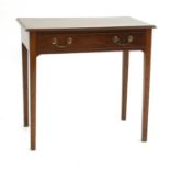 A George III mahogany single drawer side table