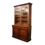 A Victorian mahogany two door bookcase