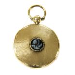 A Victorian gold sardonyx snowdrop memorial locket,