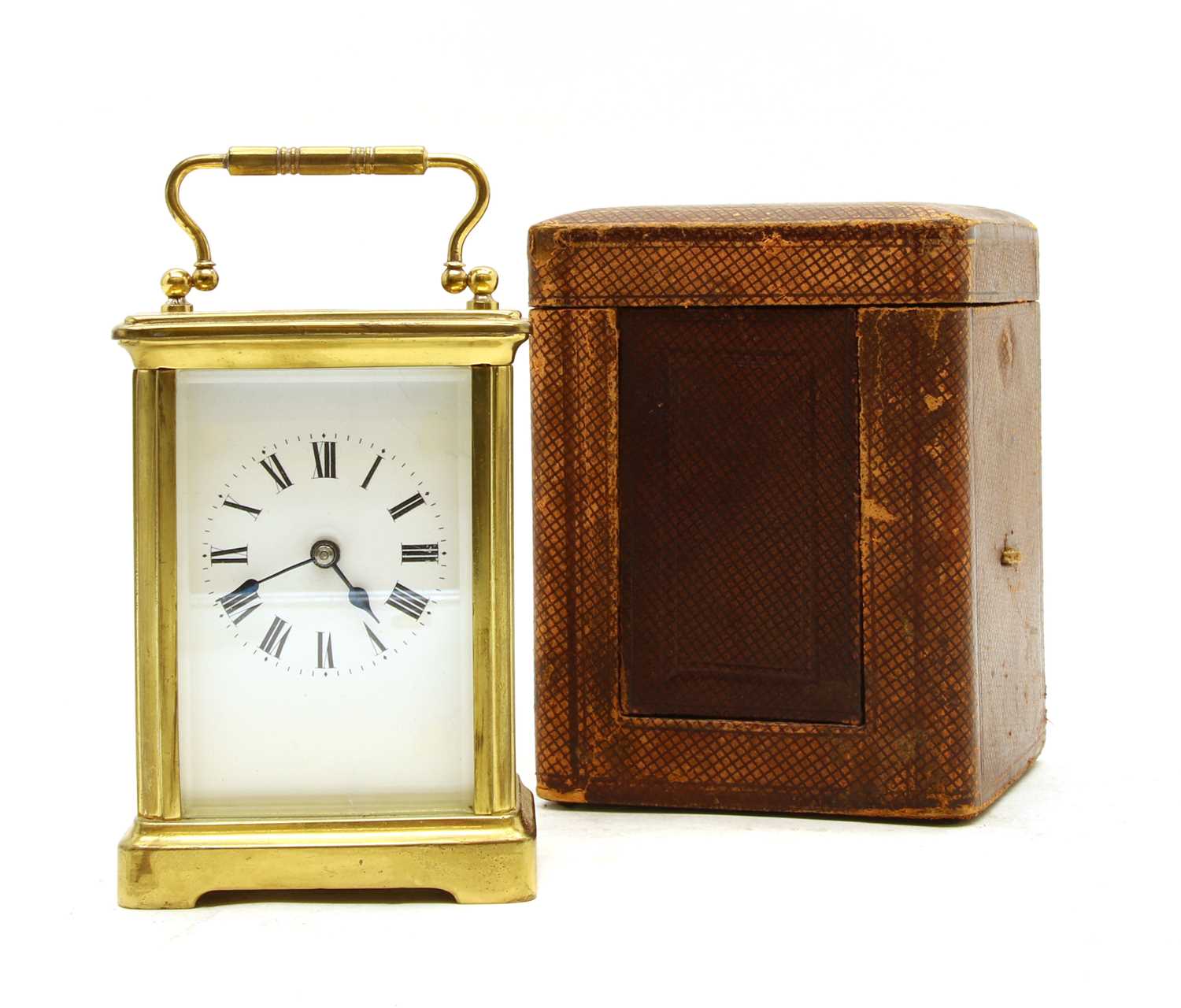 A French brass carriage clock