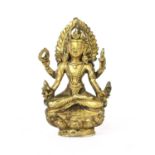 A Chinese gilt bronze bodhisattva,