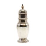 A silver sugar caster,