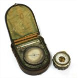 Two pocket aneroid barometers,