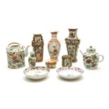 A collection of famille rose ceramics