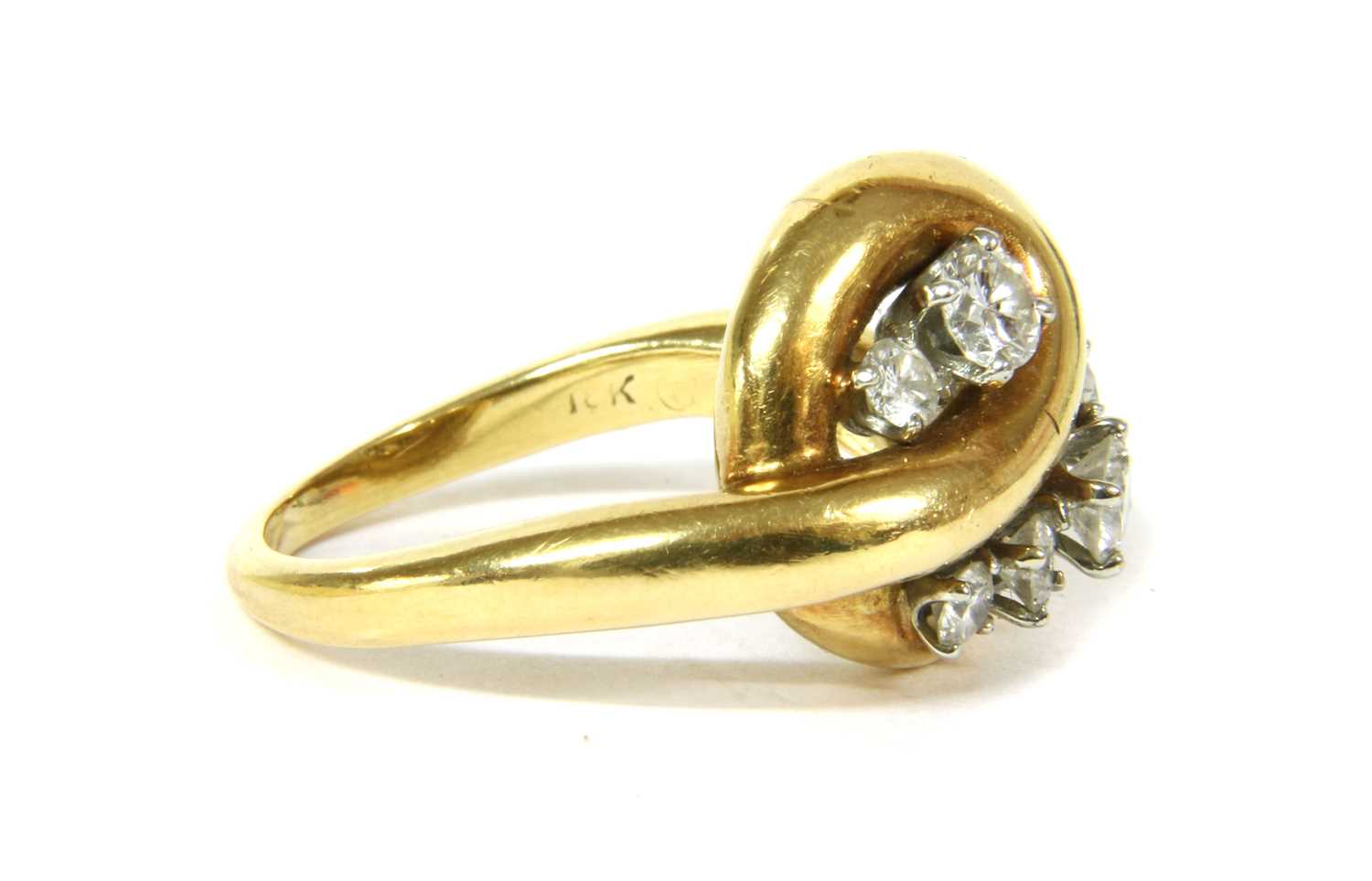 A gold diamond dress ring, - Image 2 of 3