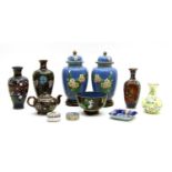 A collection of Chinese and Japanese cloisonné,