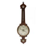 A George III mahogany wheel barometer,