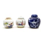A Chinese blue & white ginger jar and cover,