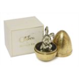 A Stuart Devlin novelty silver gilt egg,