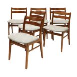 A set of six Danish dining chairs,