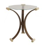 A 'Shell' Mexican rosewood and sycamore cocktail table,