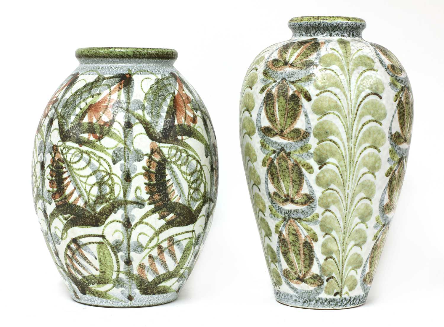 Two Denby stoneware vases,
