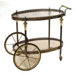 An oval trolley,