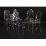 A set of four Louis Ghost chairs