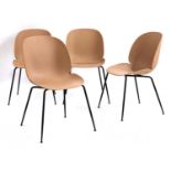 A set of four Gubi Beetle chairs,