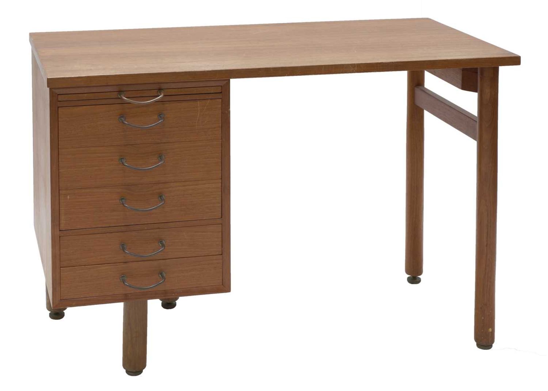 A Danish teak desk,